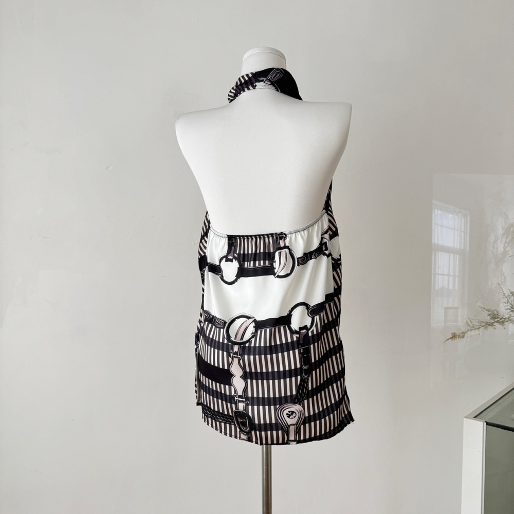 Summer sleeveless tops fashion halter chiffon shirt