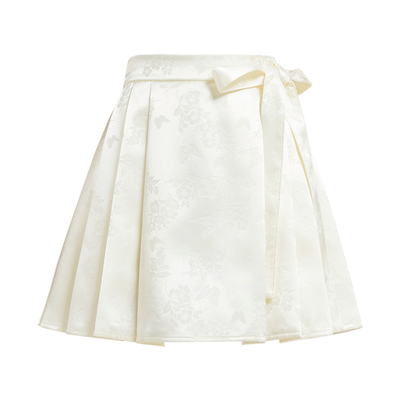 Satin package hip skirt butterfly horse-face skirt