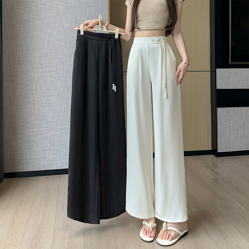 Jacquard casual pants satin business suit
