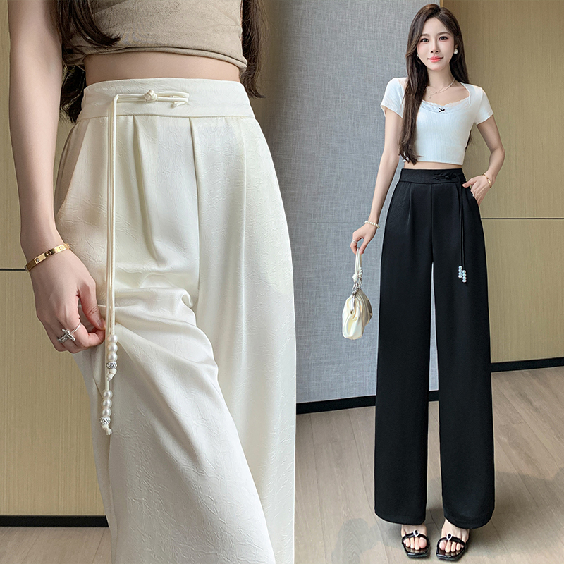 Jacquard casual pants satin business suit
