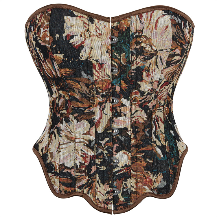 Gather tight corset jacquard body sculpting tops