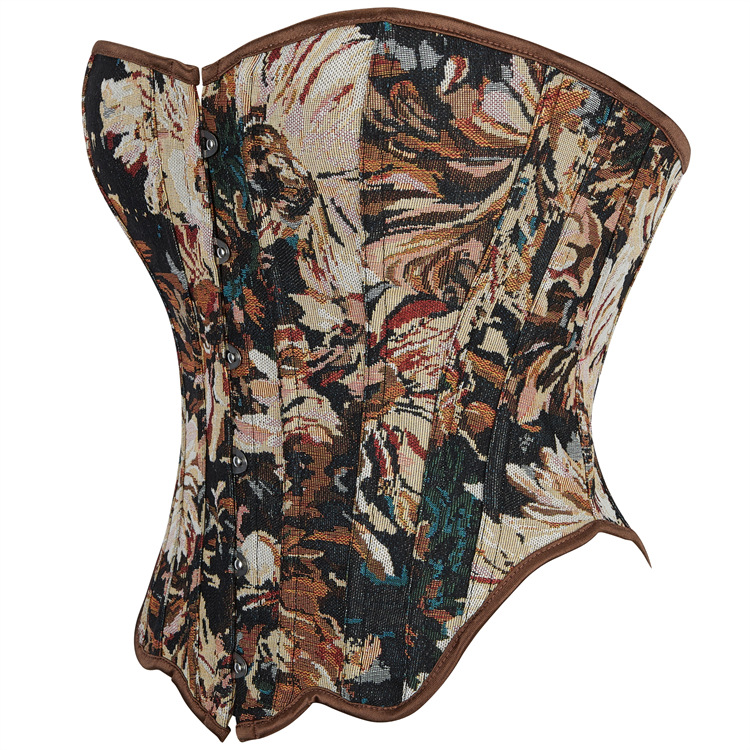 Gather tight corset jacquard body sculpting tops