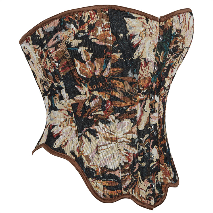 Gather tight corset jacquard body sculpting tops