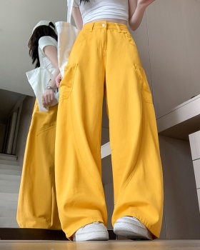 Loose American style jeans summer long pants for women