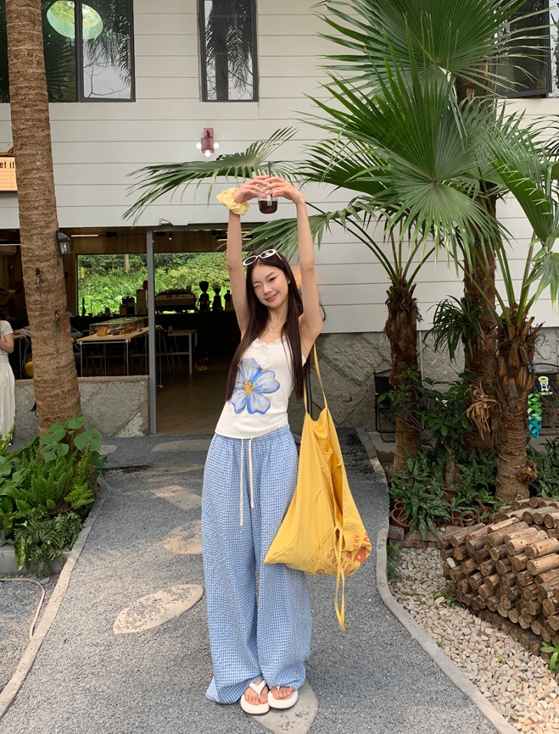 Beauty back summer vest France style sleeveless tops