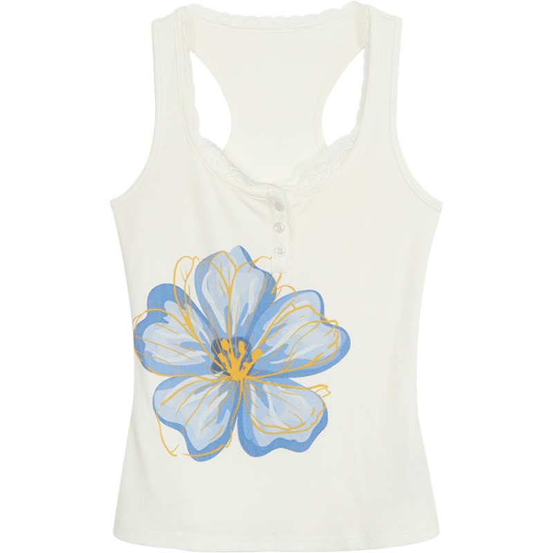 Beauty back summer vest France style sleeveless tops