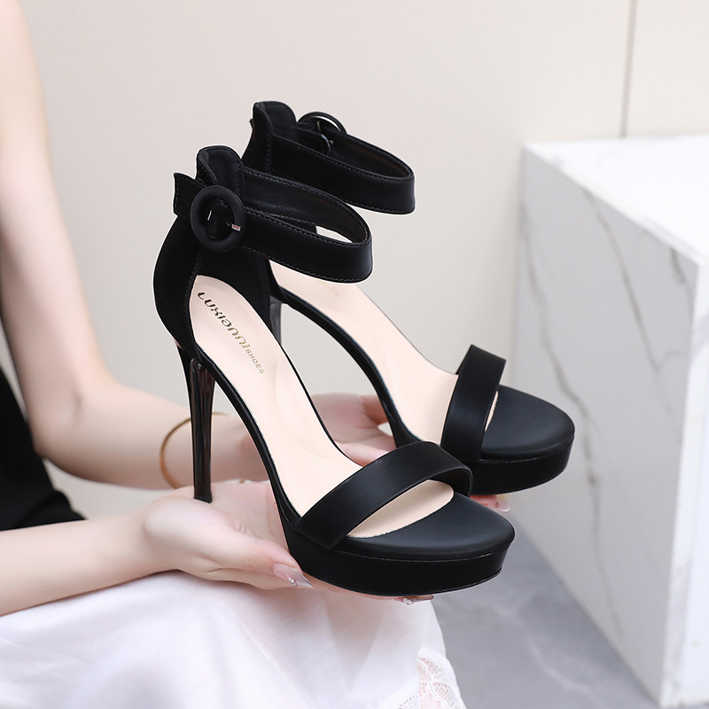 Rome high-heeled shoes summer fine-root sandals