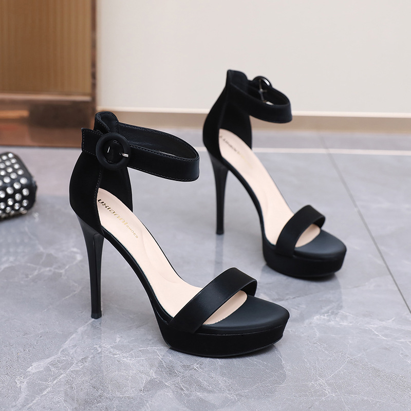 Rome high-heeled shoes summer fine-root sandals