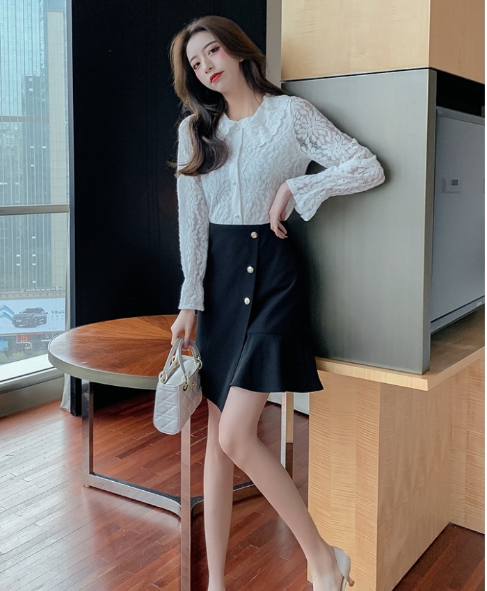 High waist long skirt slim anti emptied culottes