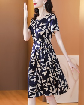 Temperament summer long dress slim printing dress for women
