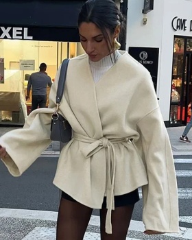 Long sleeve all-match France style European style coat