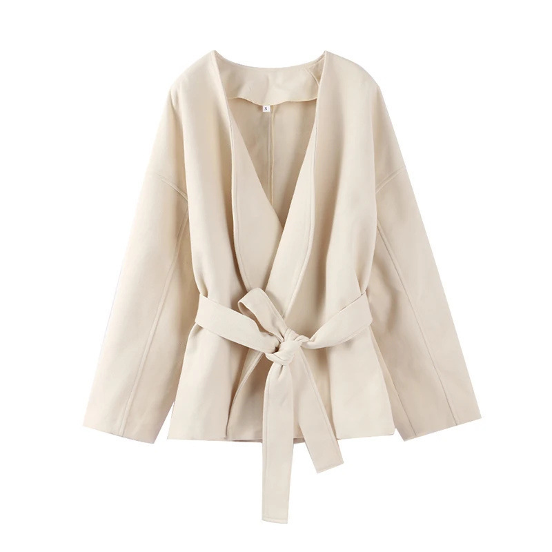 Long sleeve all-match France style European style coat