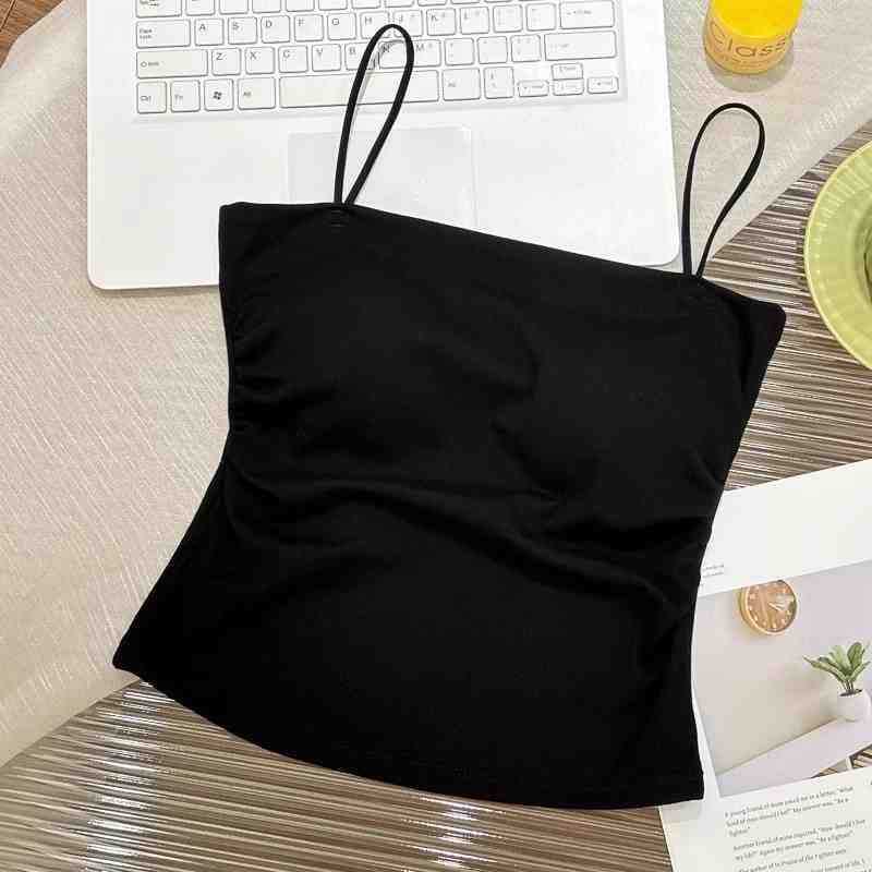 Sling fold beauty back vest slim wrapped chest tops