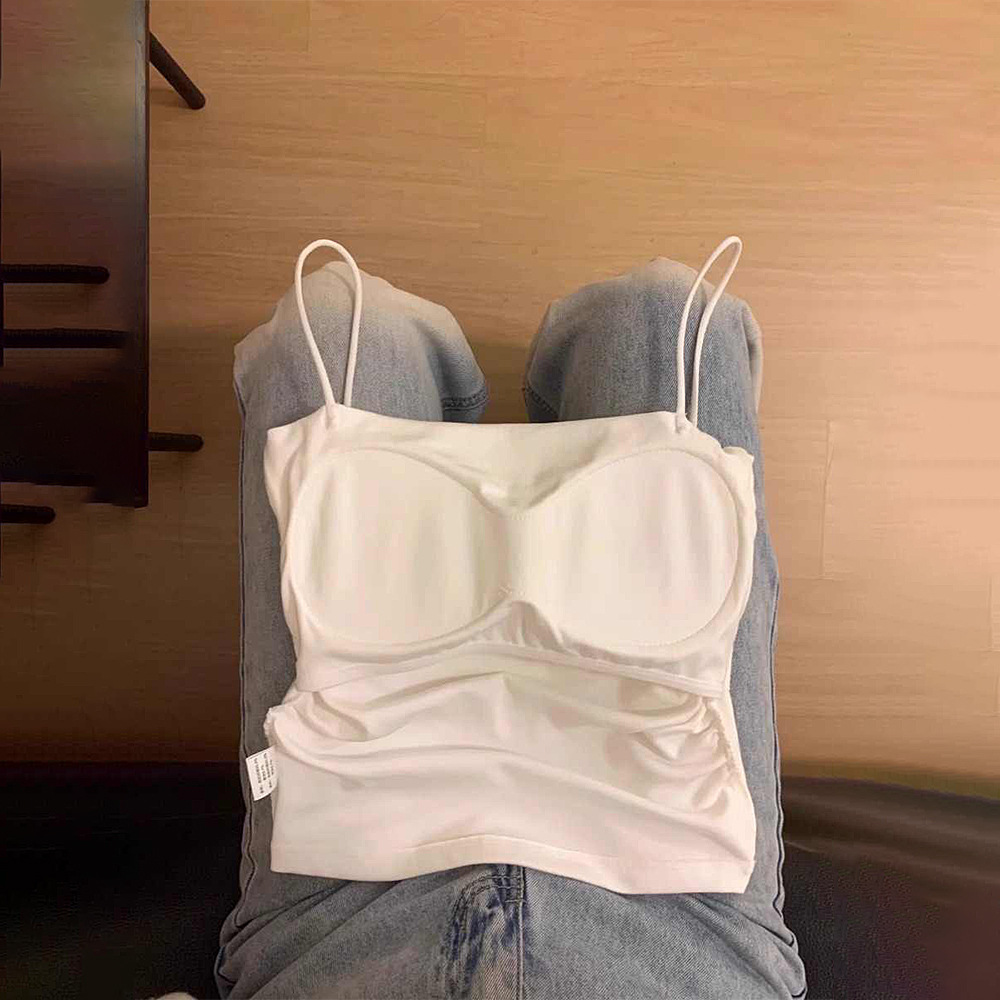 Sling fold beauty back vest slim wrapped chest tops