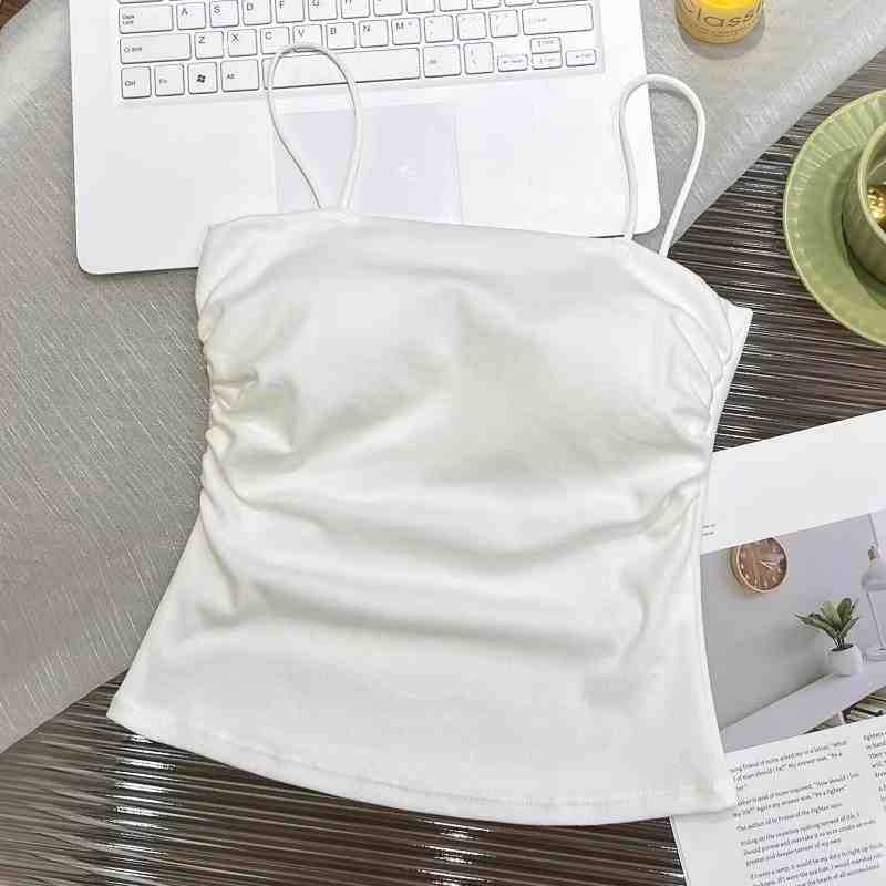 Sling fold beauty back vest slim wrapped chest tops