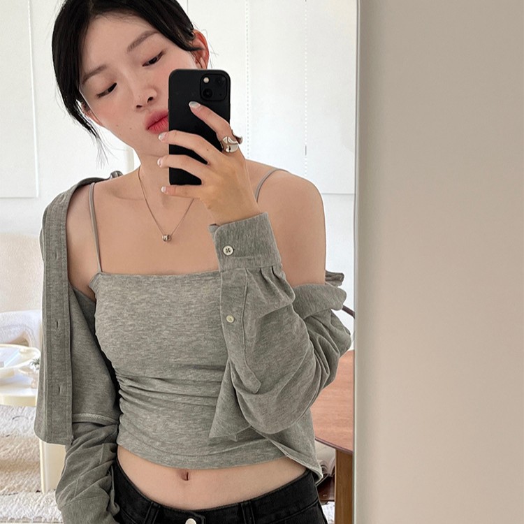 Sling fold beauty back vest slim wrapped chest tops
