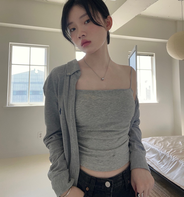 Sling fold beauty back vest slim wrapped chest tops
