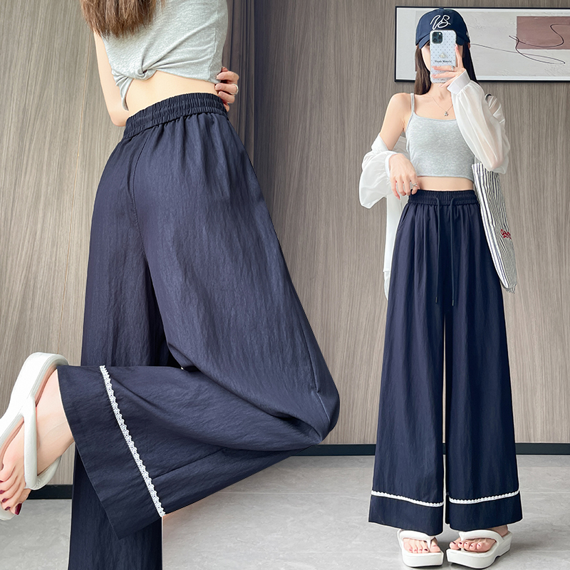 All-match casual pants thin wide leg pants for women