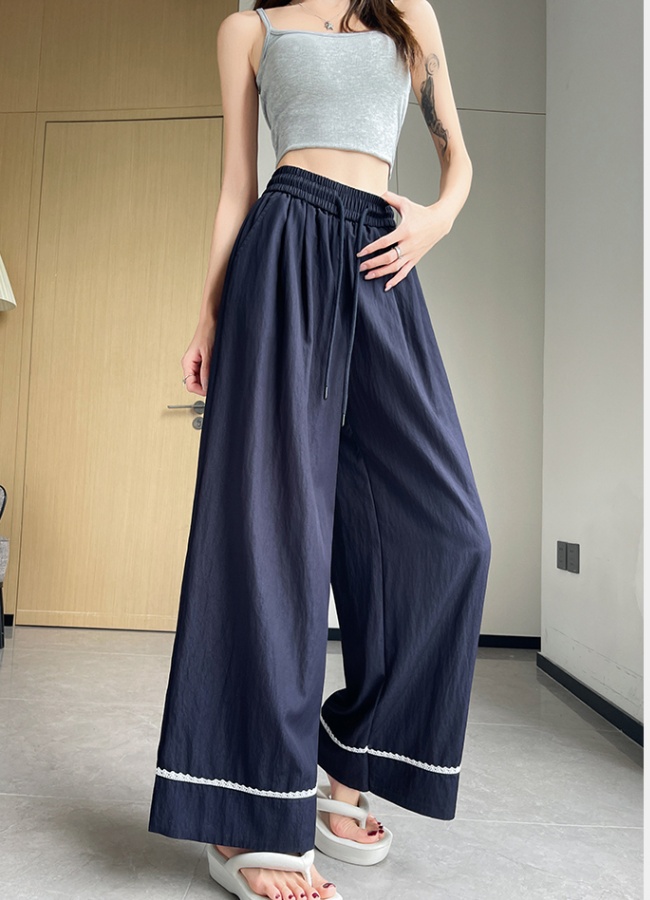 All-match casual pants thin wide leg pants for women
