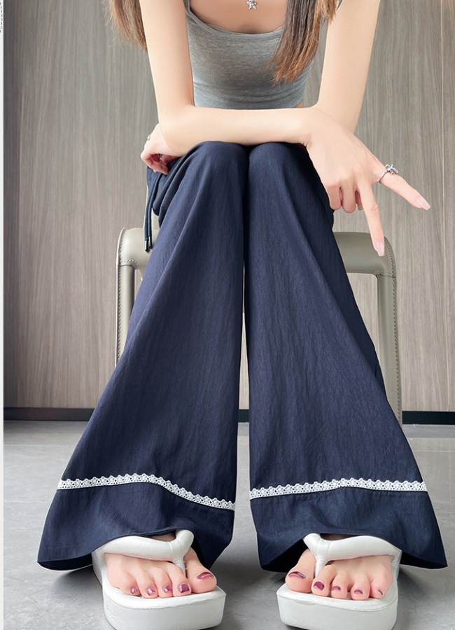 All-match casual pants thin wide leg pants for women
