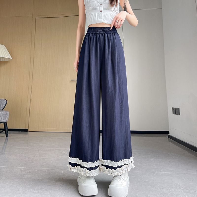 All-match casual pants thin wide leg pants for women