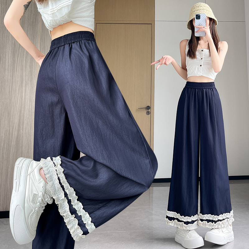 All-match casual pants thin wide leg pants for women