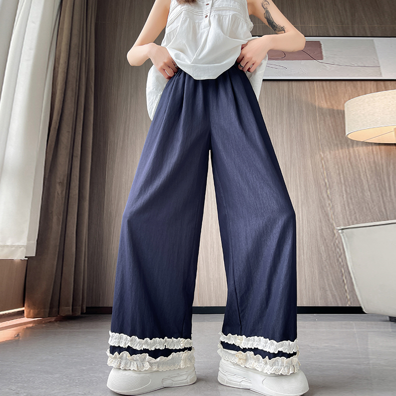 All-match casual pants thin wide leg pants for women