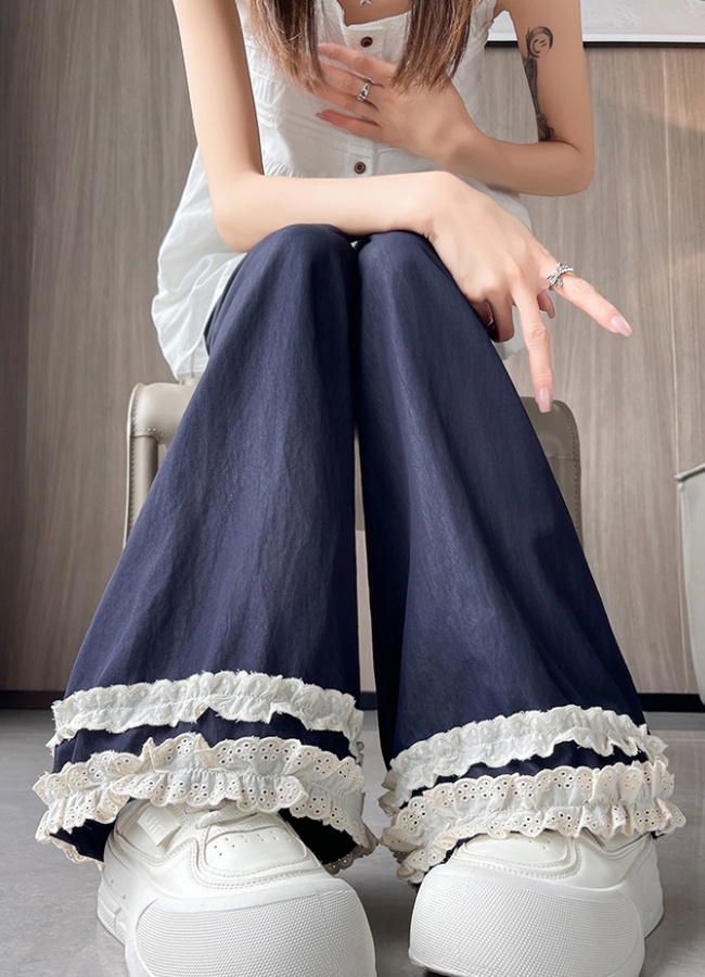 All-match casual pants thin wide leg pants for women