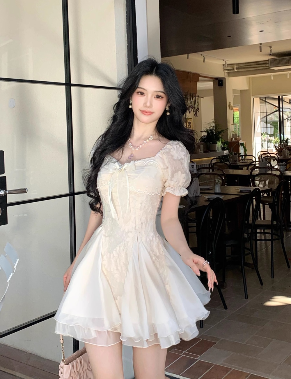 Splice dress thick and disorderly lady dress