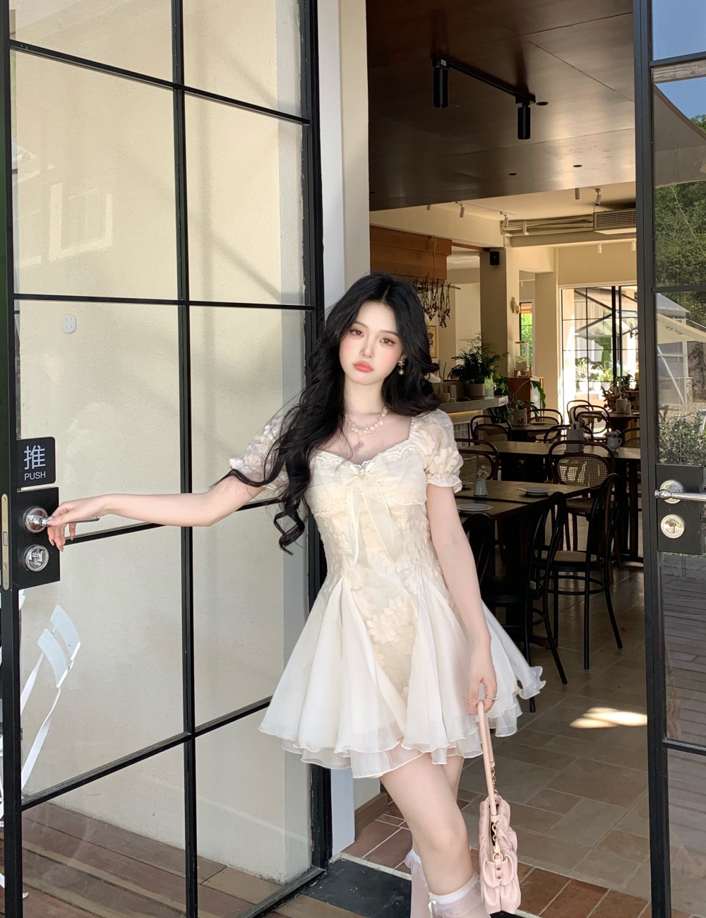 Splice dress thick and disorderly lady dress