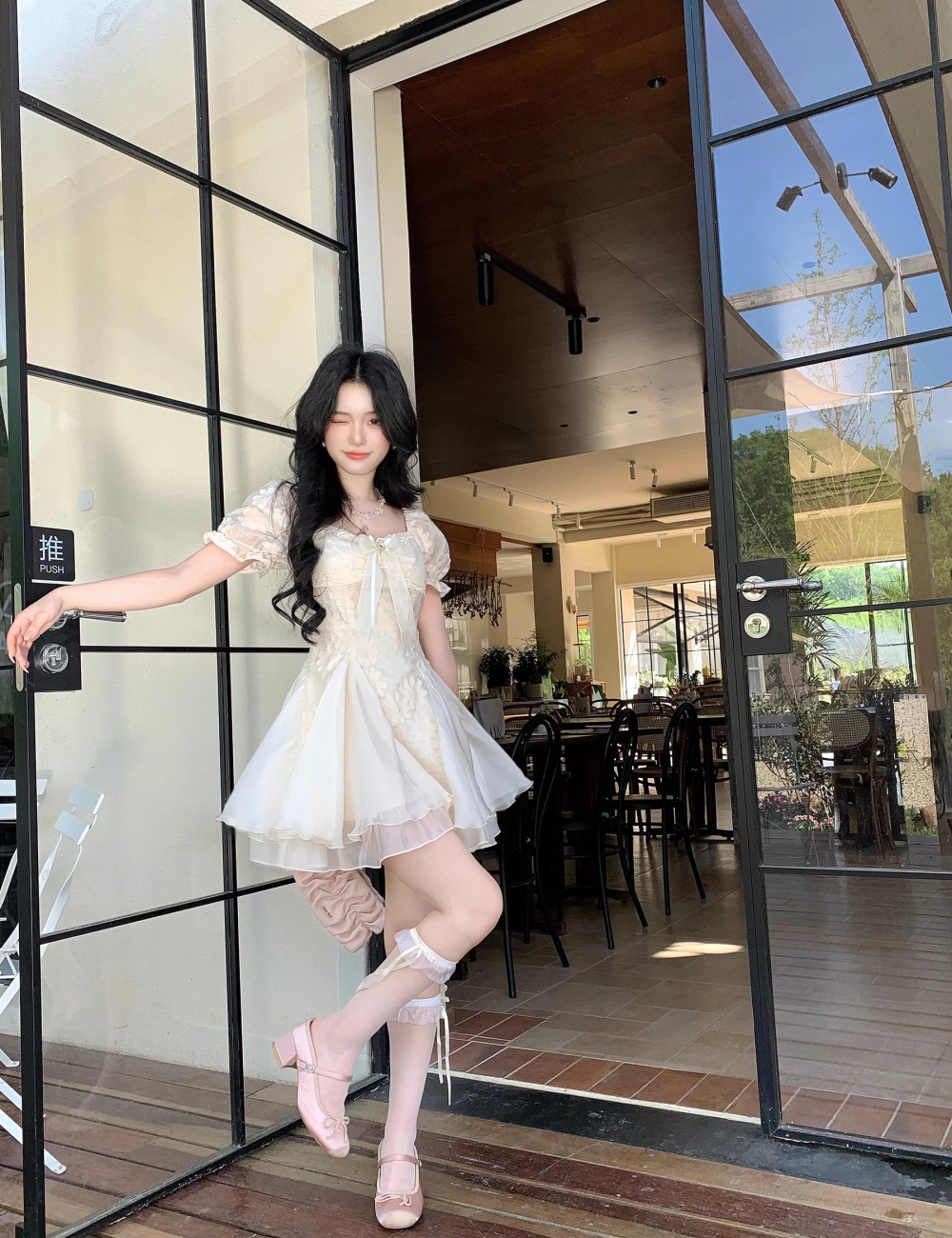 Splice dress thick and disorderly lady dress