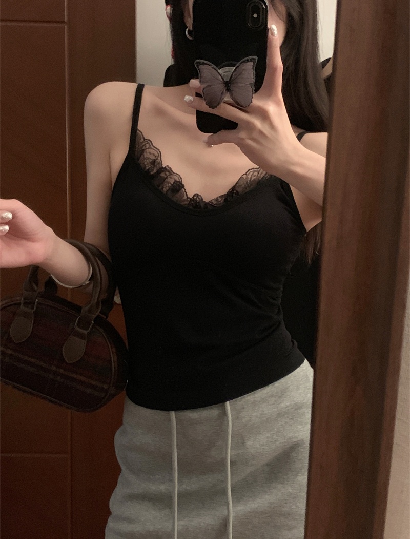 Beauty back with chest pad spicegirl sling vest for women