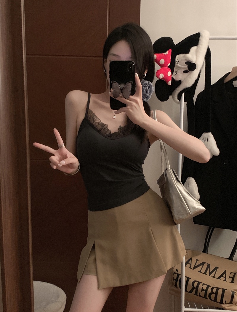 Beauty back with chest pad spicegirl sling vest for women