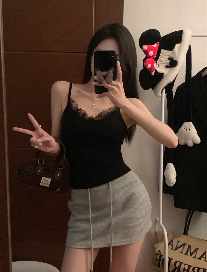 Beauty back with chest pad spicegirl sling vest for women