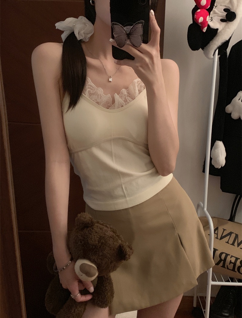 Beauty back with chest pad spicegirl sling vest for women