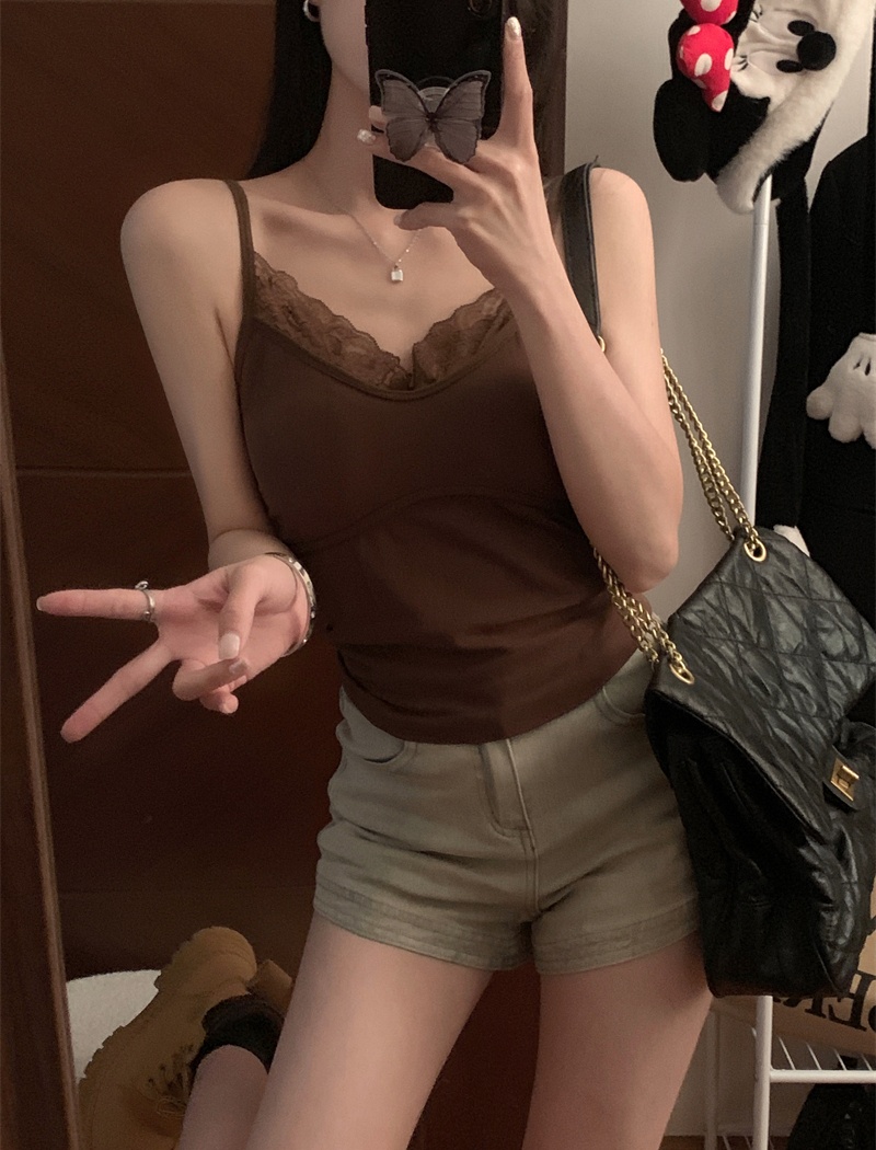 Beauty back with chest pad spicegirl sling vest for women