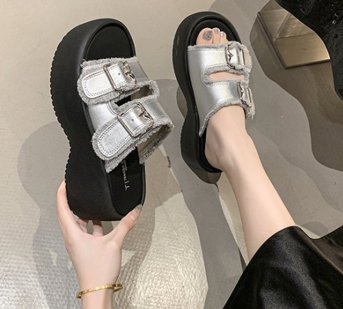 Summer heighten wears outside thick crust slippers for women