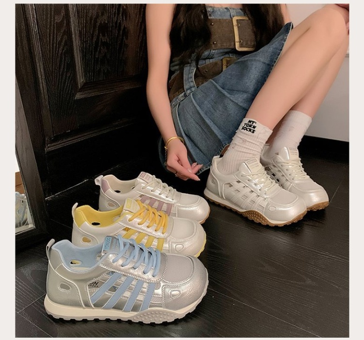 Thick crust clunky sneaker hollow Sports shoes