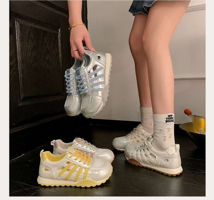 Thick crust clunky sneaker hollow Sports shoes