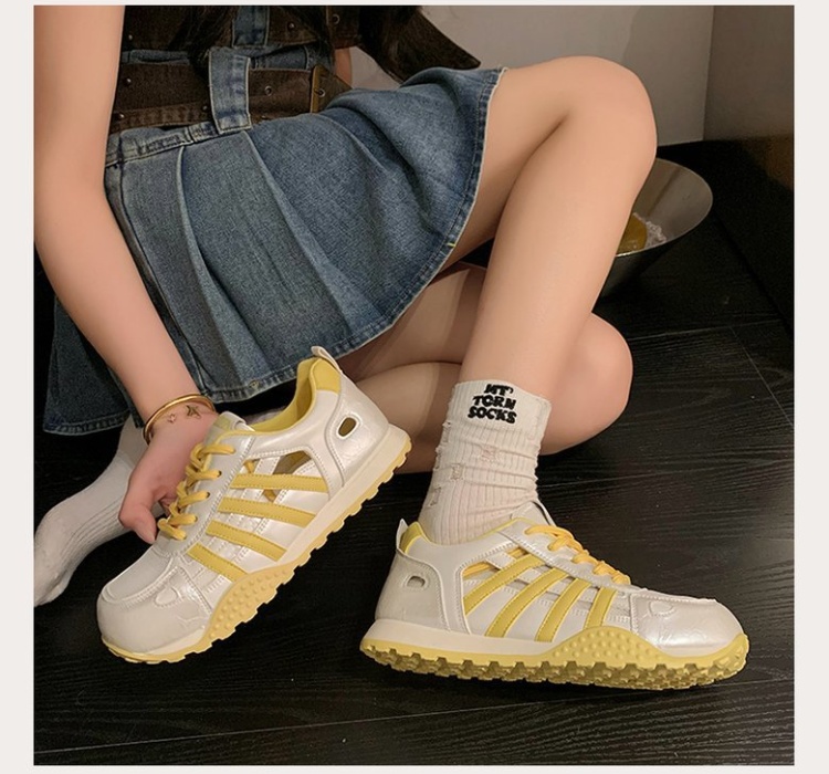 Thick crust clunky sneaker hollow Sports shoes