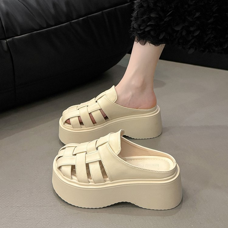 Lady France style lazy shoes summer slippers for women