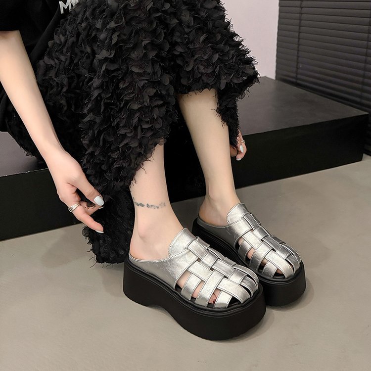 Lady France style lazy shoes summer slippers for women