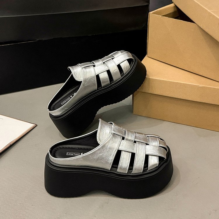 Lady France style lazy shoes summer slippers for women