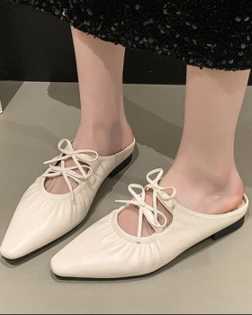 Pointed lady flattie France style slippers for women
