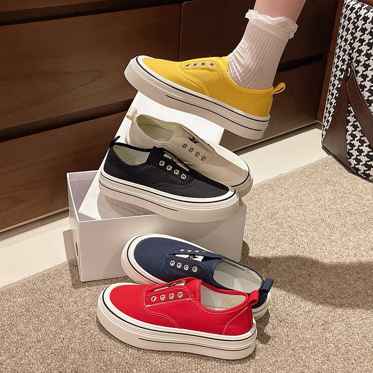 Elastic shoes spring and autumn board shoes for women