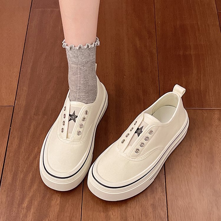 Elastic shoes spring and autumn board shoes for women