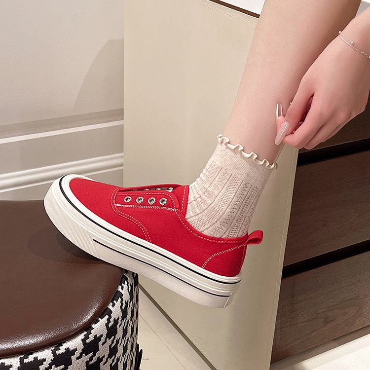 Elastic shoes spring and autumn board shoes for women