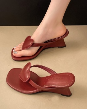Open toe square head slippers lady fashion shoes for women