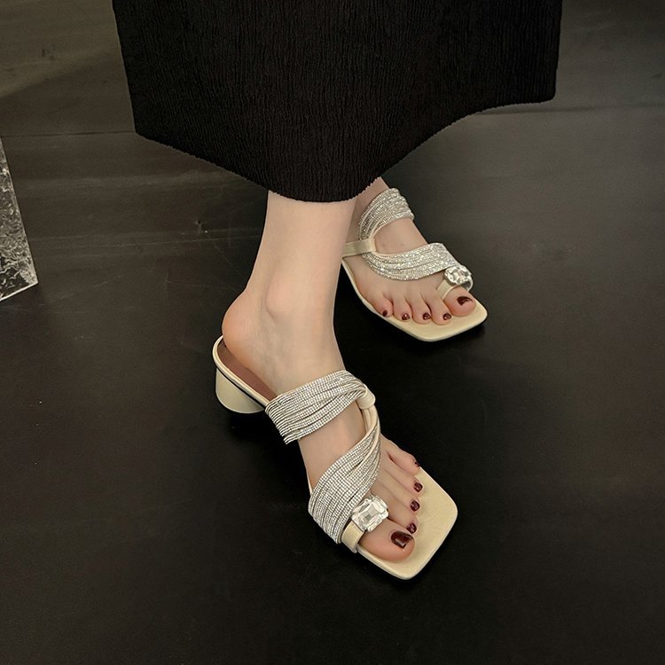Fashion round slippers lady shoes for women