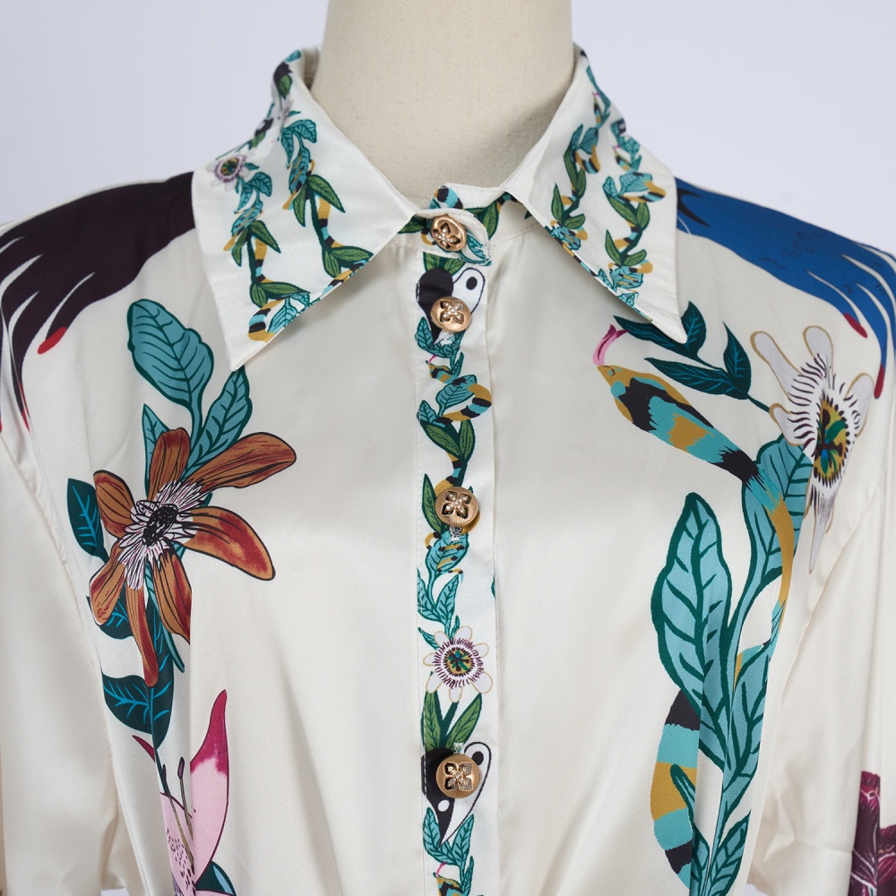 Autumn spring art shirt soft retro tops a set